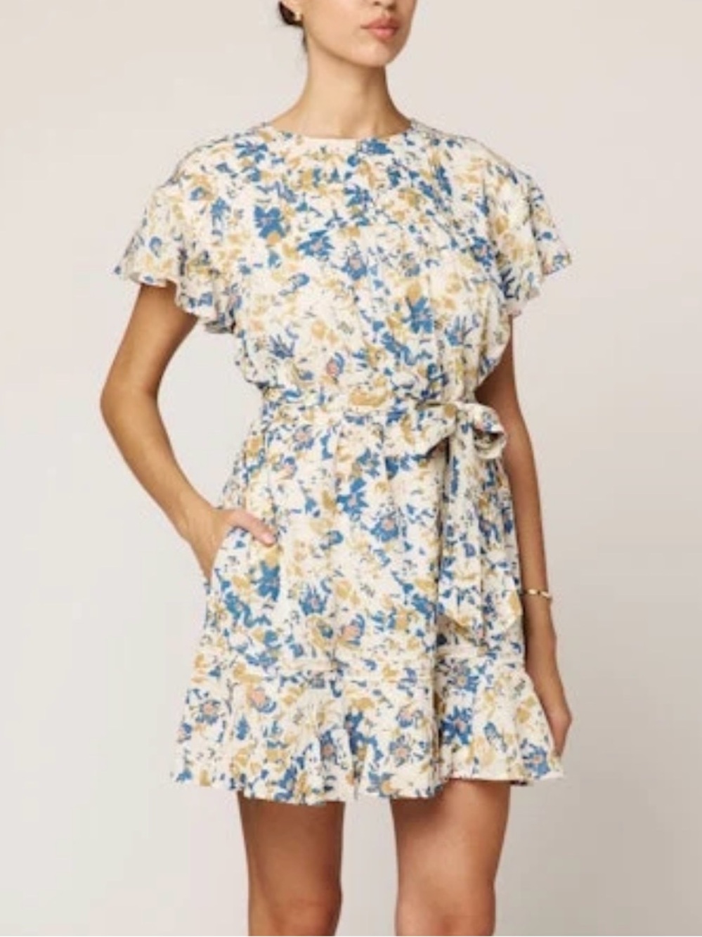CLEOBELLA Lynn Mini Dress in Carina Floral Print, Large ($248) Boho Chic Cottage